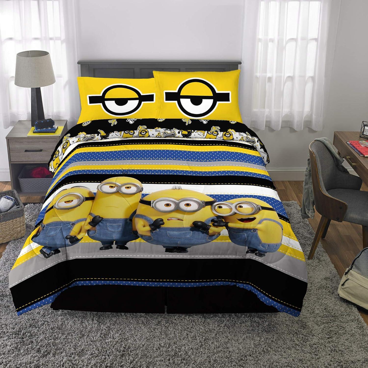 imageThomas amp Friends 4 Piece Toddler Bed Set Super Soft amp Cozy Reversible Microfiber Comforter and Sheets Officially Licensed Product by FrancoMinions the Rise of Gru