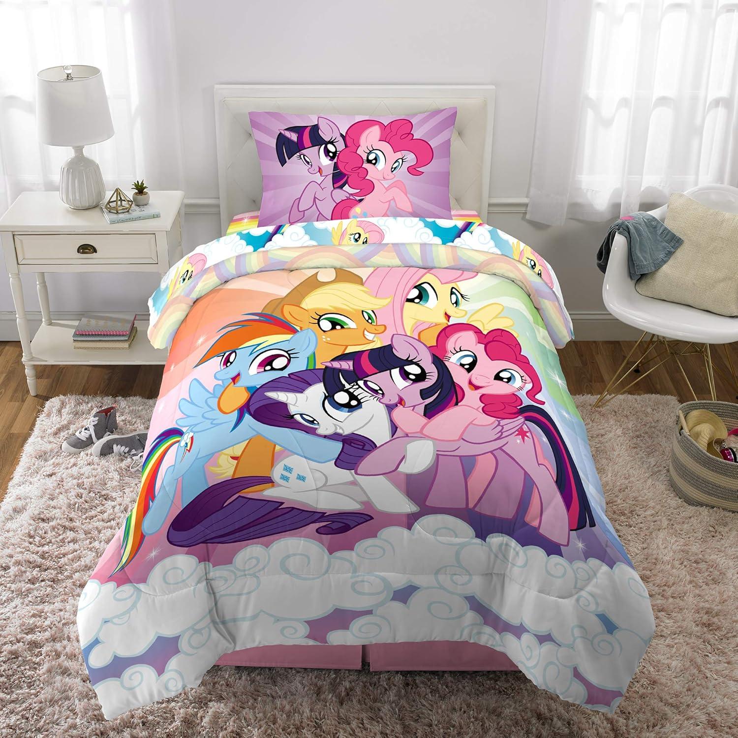 imageThomas amp Friends 4 Piece Toddler Bed Set Super Soft amp Cozy Reversible Microfiber Comforter and Sheets Officially Licensed Product by FrancoMy Little Pony