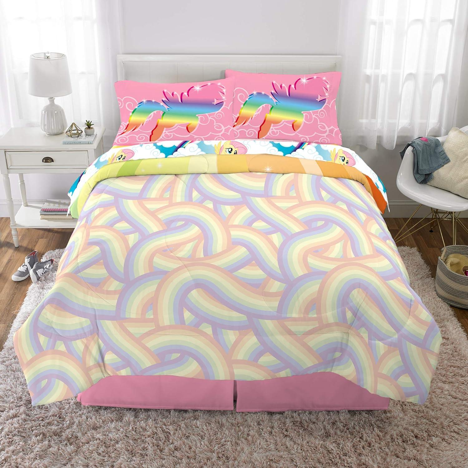 imageThomas amp Friends 4 Piece Toddler Bed Set Super Soft amp Cozy Reversible Microfiber Comforter and Sheets Officially Licensed Product by FrancoMy Little Pony