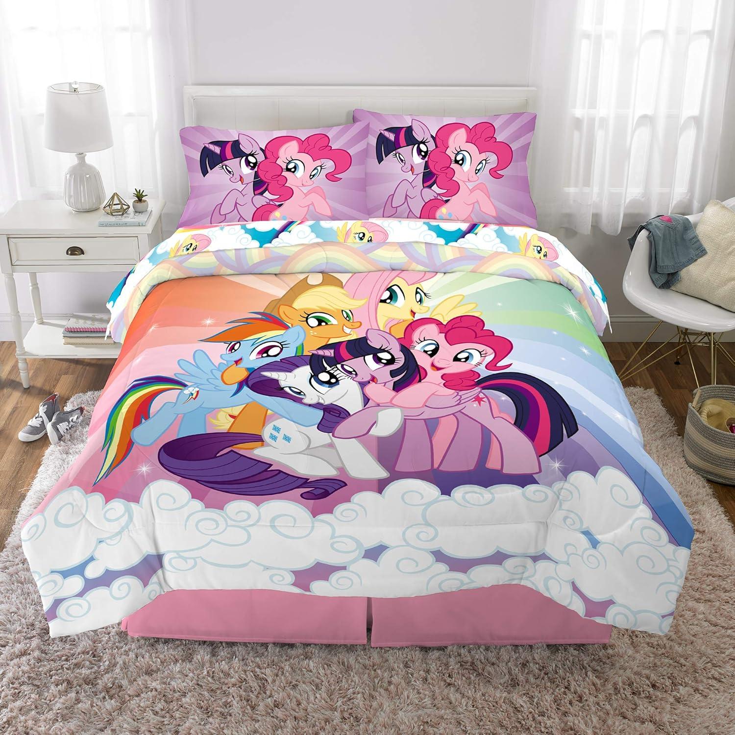 imageThomas amp Friends 4 Piece Toddler Bed Set Super Soft amp Cozy Reversible Microfiber Comforter and Sheets Officially Licensed Product by FrancoMy Little Pony
