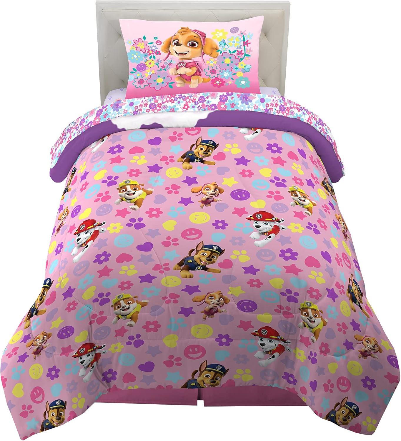 imageThomas amp Friends 4 Piece Toddler Bed Set Super Soft amp Cozy Reversible Microfiber Comforter and Sheets Officially Licensed Product by FrancoPaw Patrol Girls