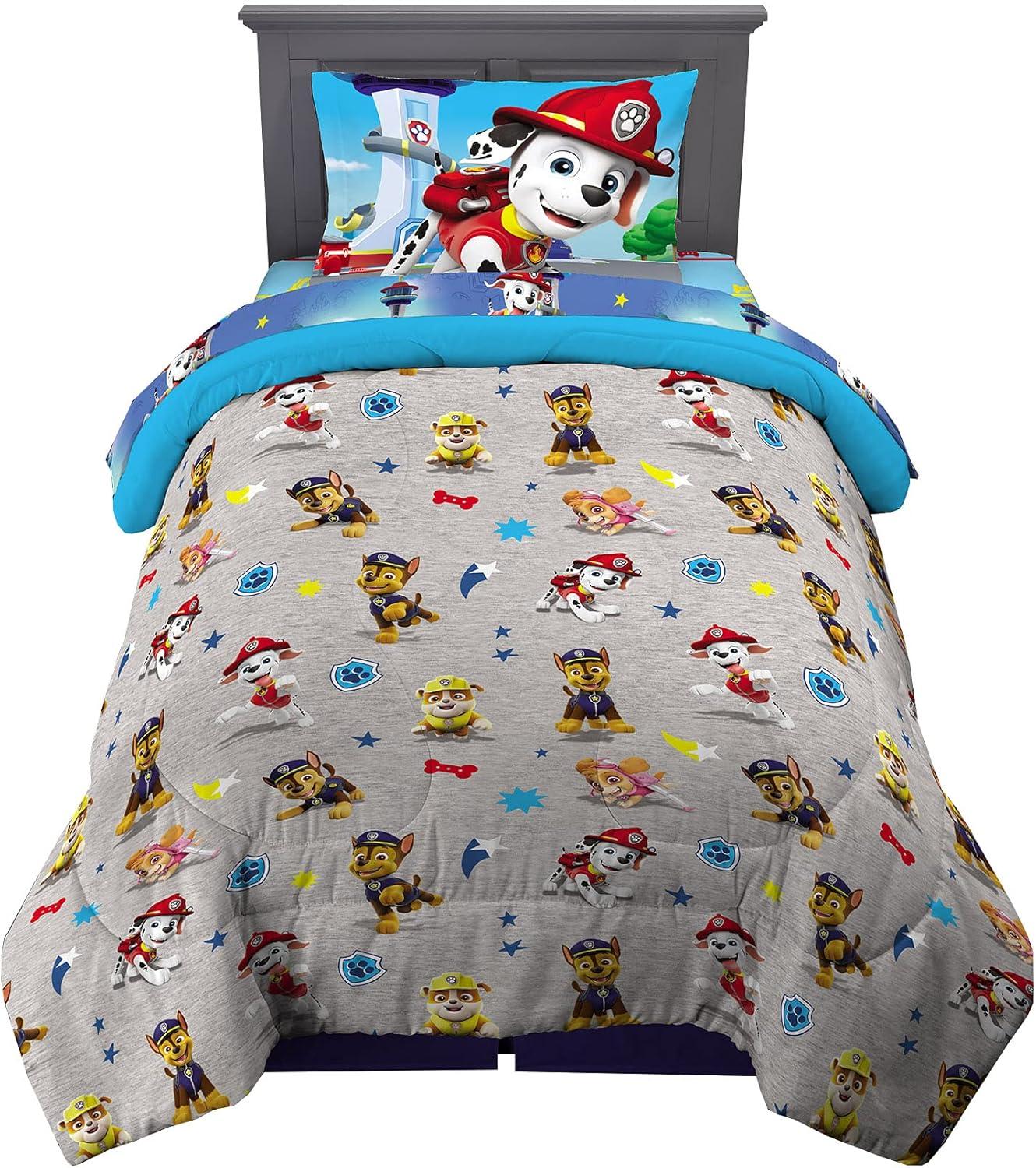 imageThomas amp Friends 4 Piece Toddler Bed Set Super Soft amp Cozy Reversible Microfiber Comforter and Sheets Officially Licensed Product by FrancoPaw Patrol