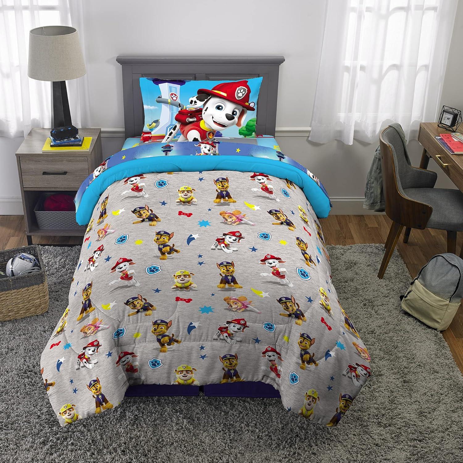 imageThomas amp Friends 4 Piece Toddler Bed Set Super Soft amp Cozy Reversible Microfiber Comforter and Sheets Officially Licensed Product by FrancoPaw Patrol