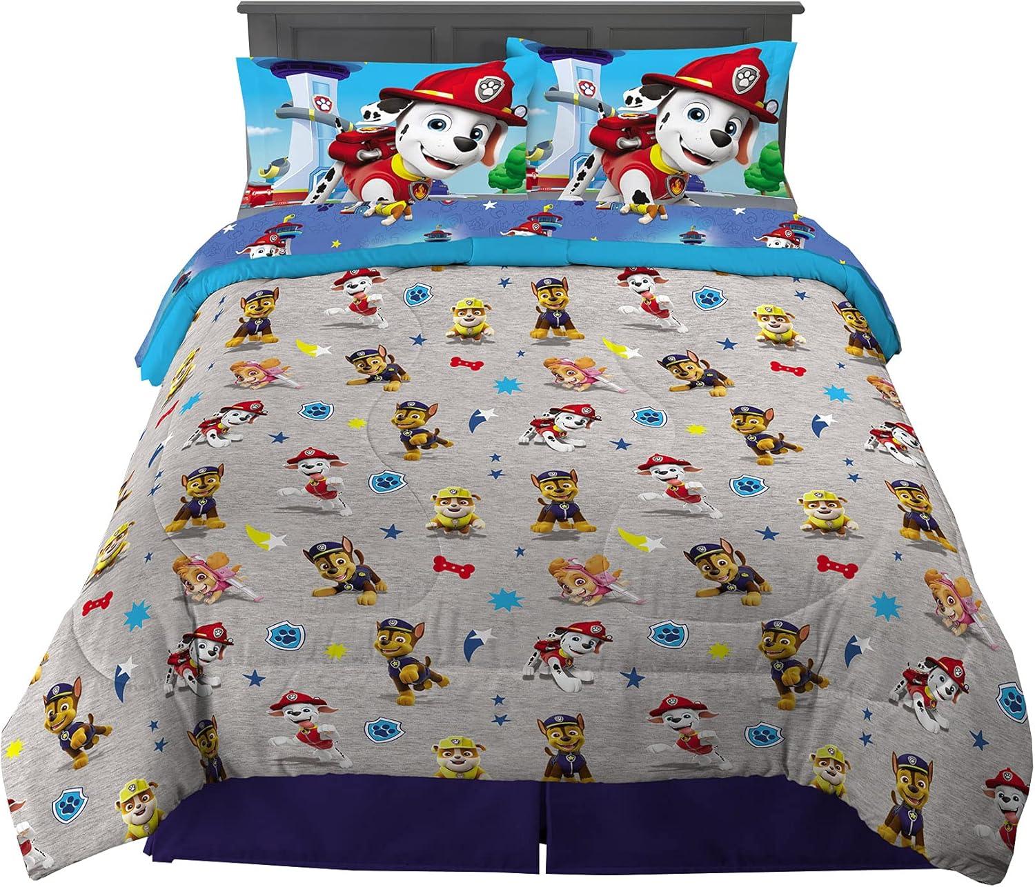 imageThomas amp Friends 4 Piece Toddler Bed Set Super Soft amp Cozy Reversible Microfiber Comforter and Sheets Officially Licensed Product by FrancoPaw Patrol