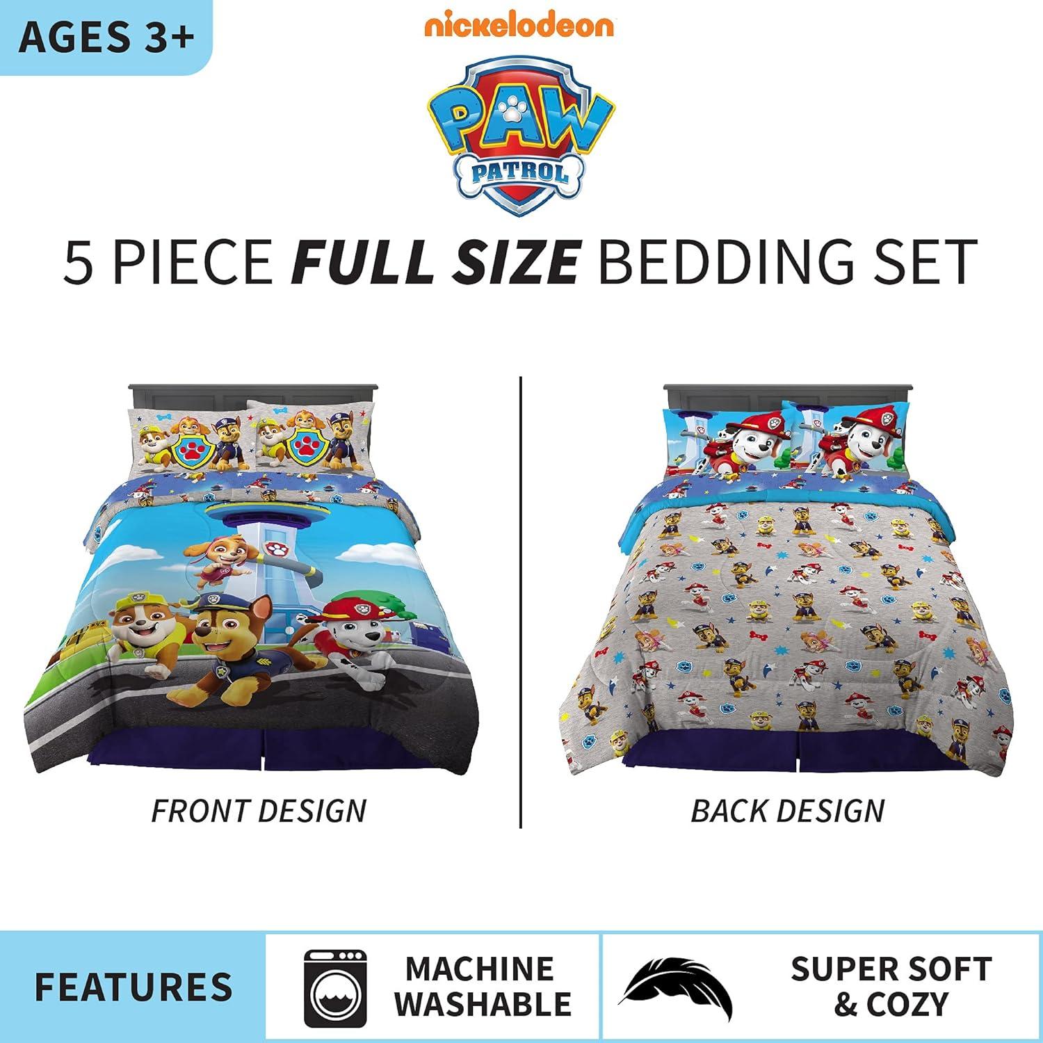 imageThomas amp Friends 4 Piece Toddler Bed Set Super Soft amp Cozy Reversible Microfiber Comforter and Sheets Officially Licensed Product by FrancoPaw Patrol