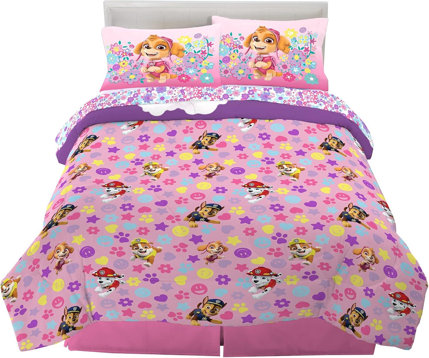 imageThomas amp Friends 4 Piece Toddler Bed Set Super Soft amp Cozy Reversible Microfiber Comforter and Sheets Officially Licensed Product by FrancoPaw Patrol Girls