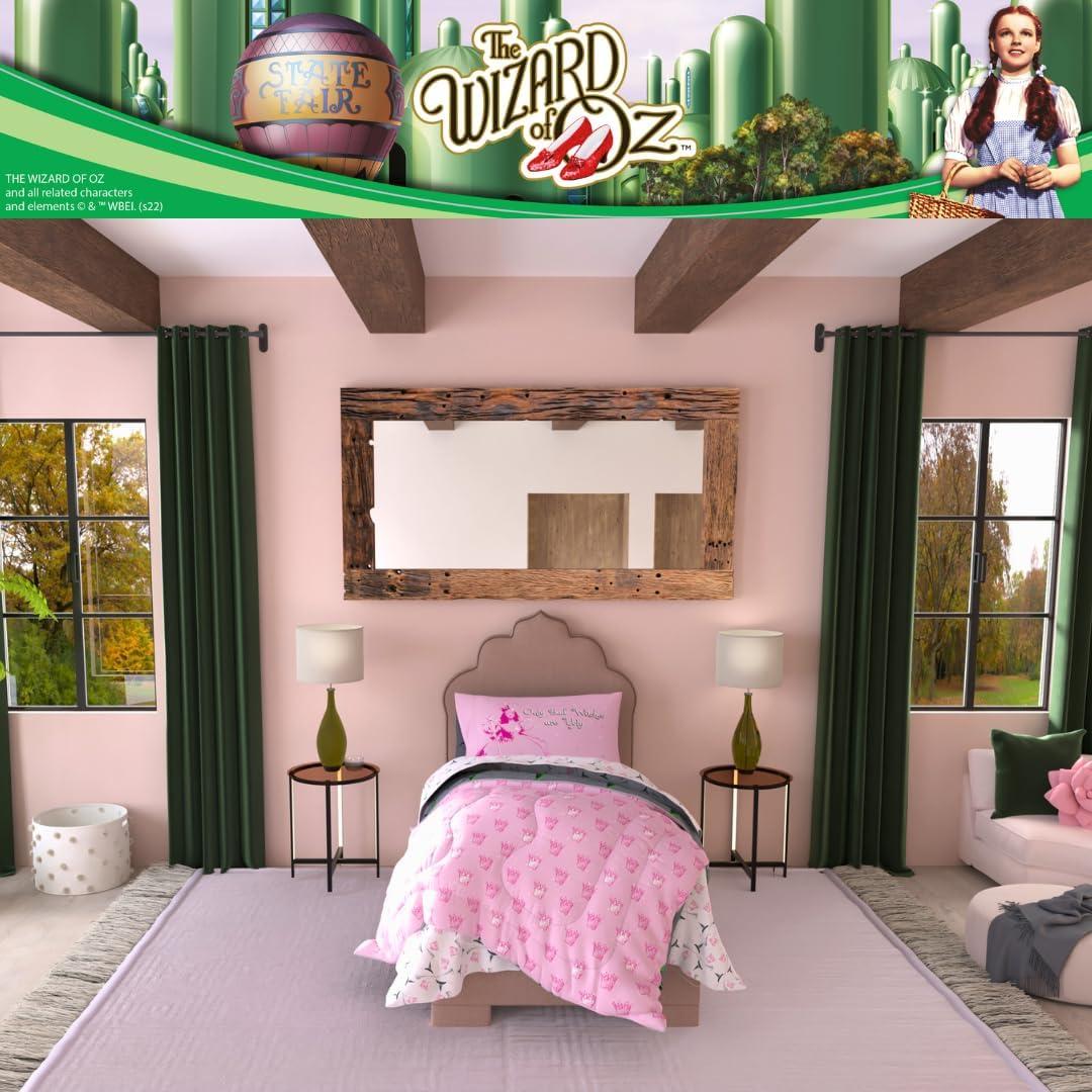 imageThomas amp Friends 4 Piece Toddler Bed Set Super Soft amp Cozy Reversible Microfiber Comforter and Sheets Officially Licensed Product by FrancoPink Green the Wizard of Oz