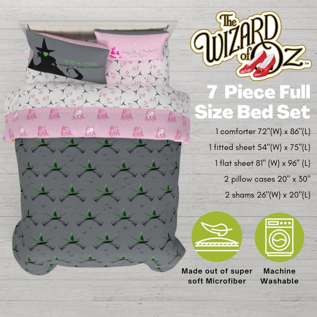 imageThomas amp Friends 4 Piece Toddler Bed Set Super Soft amp Cozy Reversible Microfiber Comforter and Sheets Officially Licensed Product by FrancoPink Green the Wizard of Oz