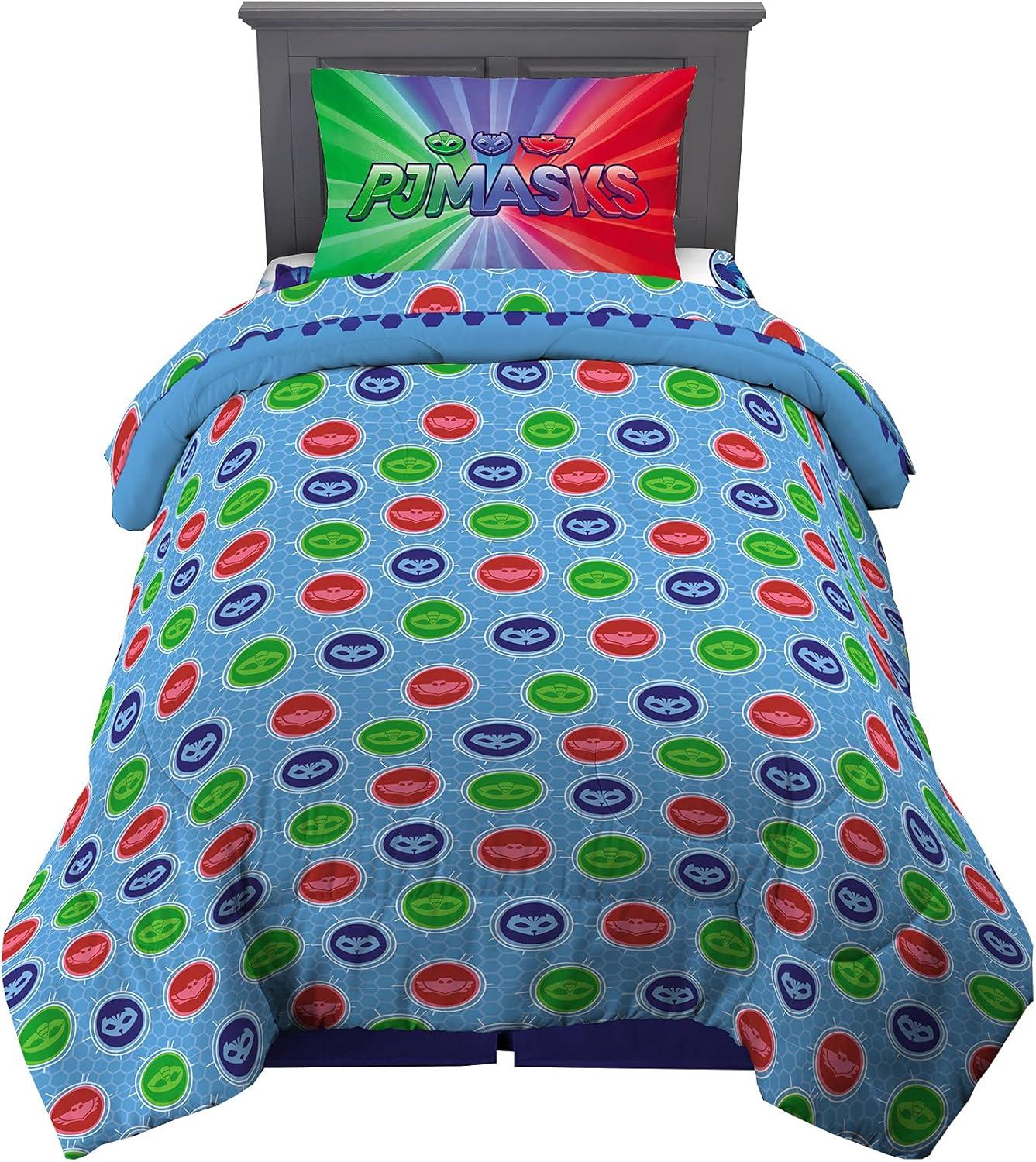 imageThomas amp Friends 4 Piece Toddler Bed Set Super Soft amp Cozy Reversible Microfiber Comforter and Sheets Officially Licensed Product by FrancoPj Masks