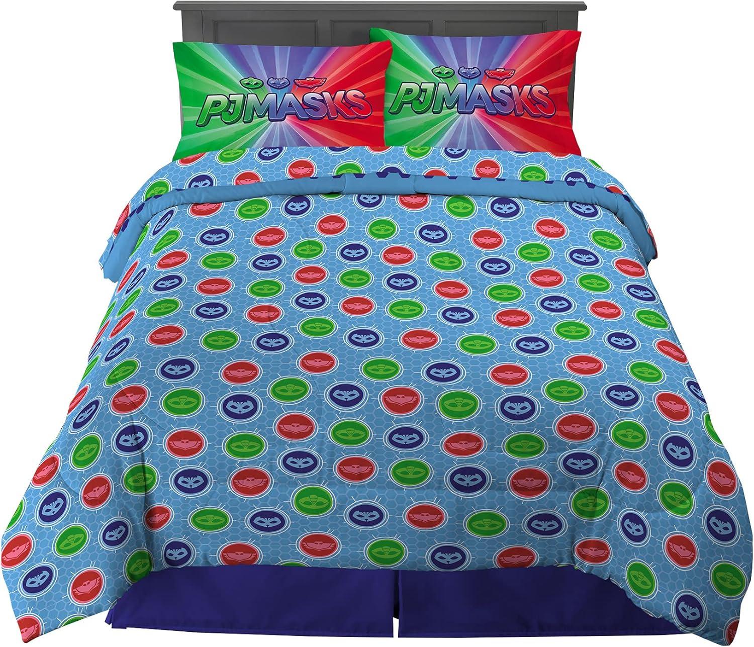imageThomas amp Friends 4 Piece Toddler Bed Set Super Soft amp Cozy Reversible Microfiber Comforter and Sheets Officially Licensed Product by FrancoPj Masks