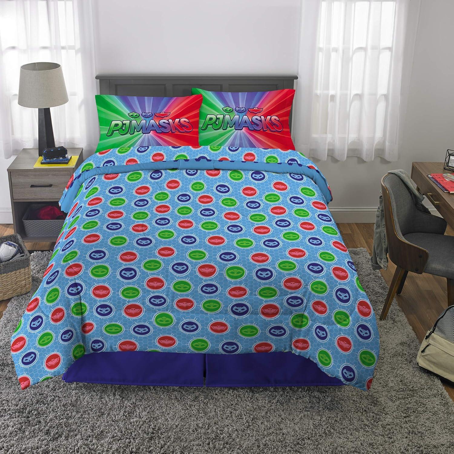imageThomas amp Friends 4 Piece Toddler Bed Set Super Soft amp Cozy Reversible Microfiber Comforter and Sheets Officially Licensed Product by FrancoPj Masks