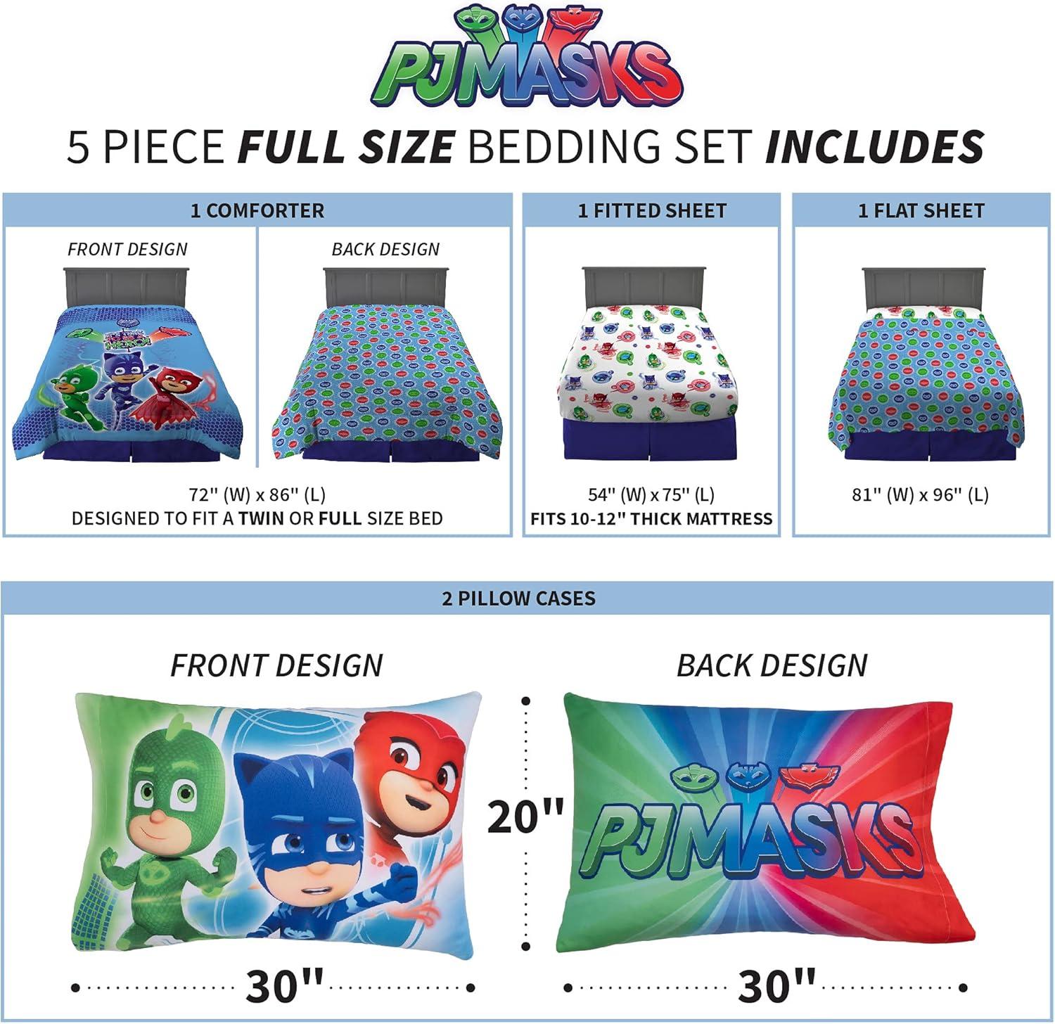 imageThomas amp Friends 4 Piece Toddler Bed Set Super Soft amp Cozy Reversible Microfiber Comforter and Sheets Officially Licensed Product by FrancoPj Masks