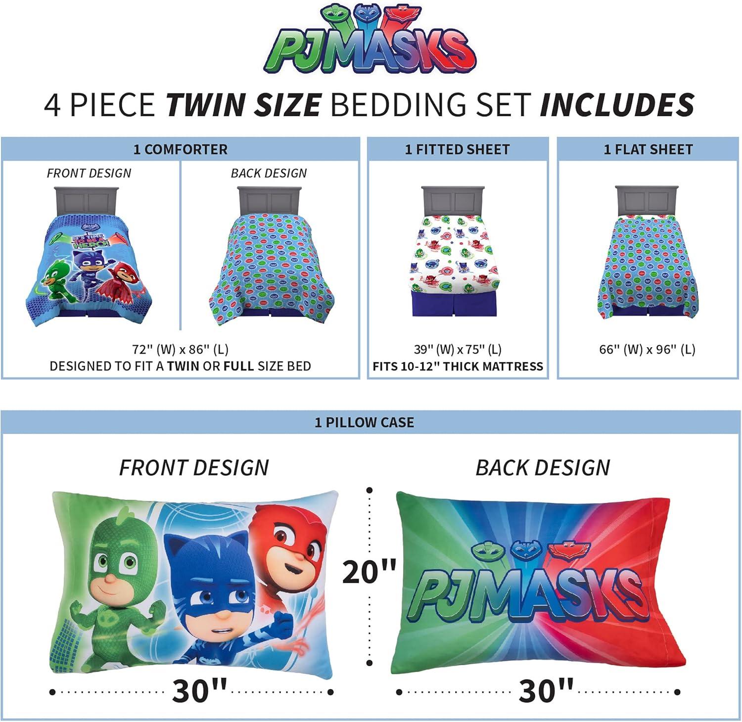 imageThomas amp Friends 4 Piece Toddler Bed Set Super Soft amp Cozy Reversible Microfiber Comforter and Sheets Officially Licensed Product by FrancoPj Masks