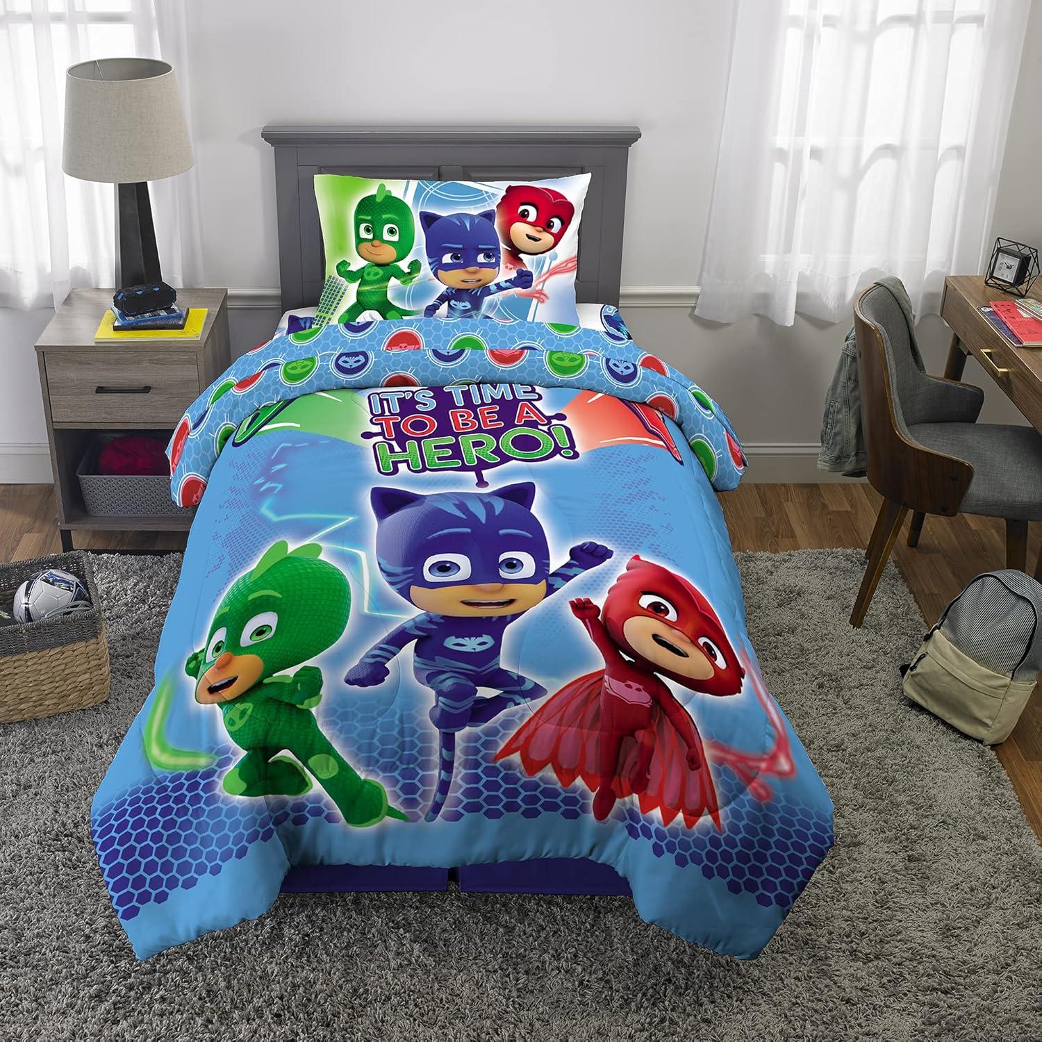 imageThomas amp Friends 4 Piece Toddler Bed Set Super Soft amp Cozy Reversible Microfiber Comforter and Sheets Officially Licensed Product by FrancoPj Masks