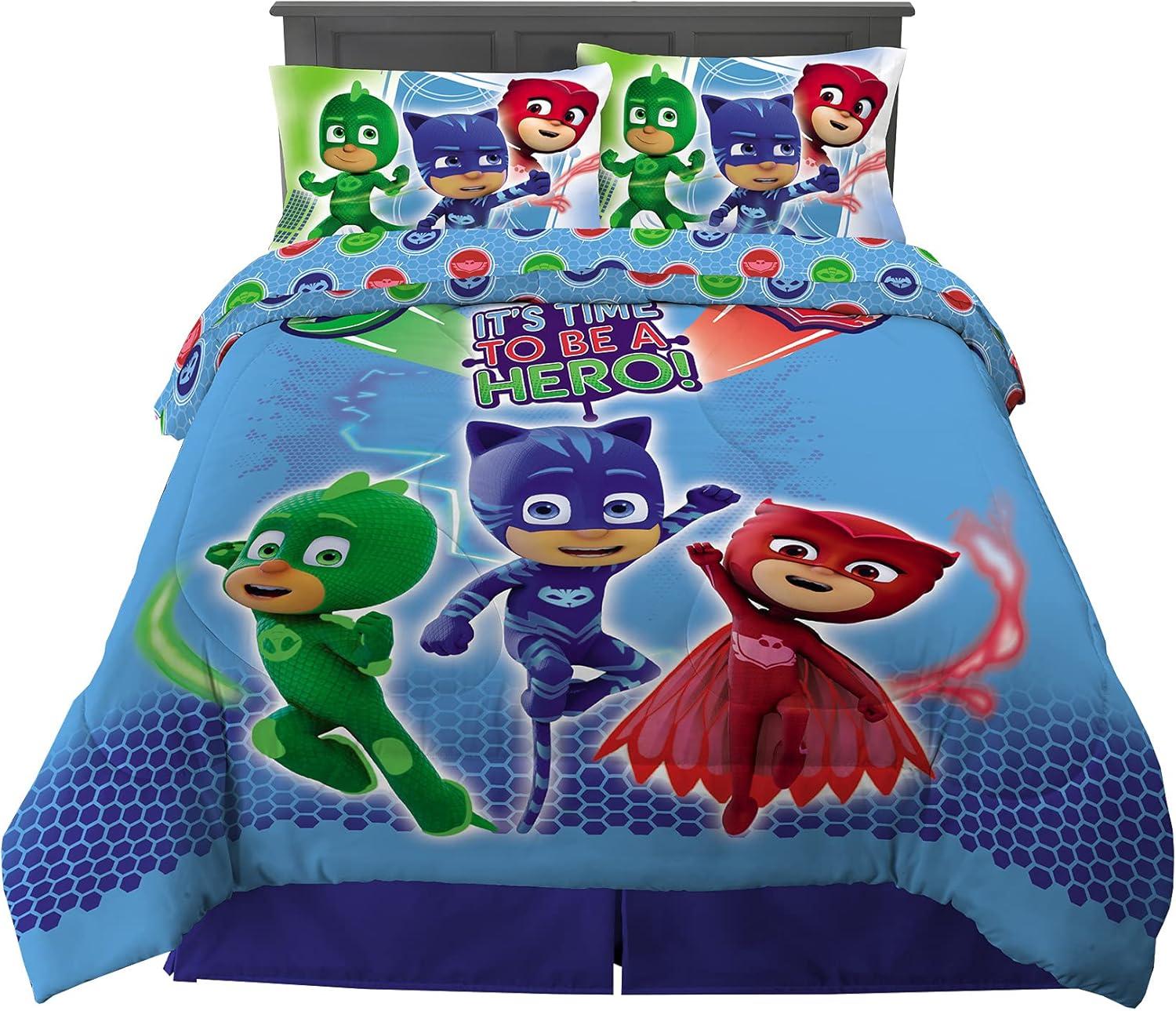 imageThomas amp Friends 4 Piece Toddler Bed Set Super Soft amp Cozy Reversible Microfiber Comforter and Sheets Officially Licensed Product by FrancoPj Masks