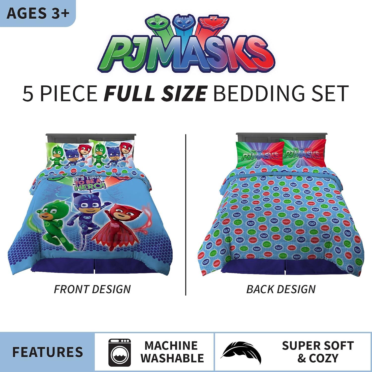 imageThomas amp Friends 4 Piece Toddler Bed Set Super Soft amp Cozy Reversible Microfiber Comforter and Sheets Officially Licensed Product by FrancoPj Masks