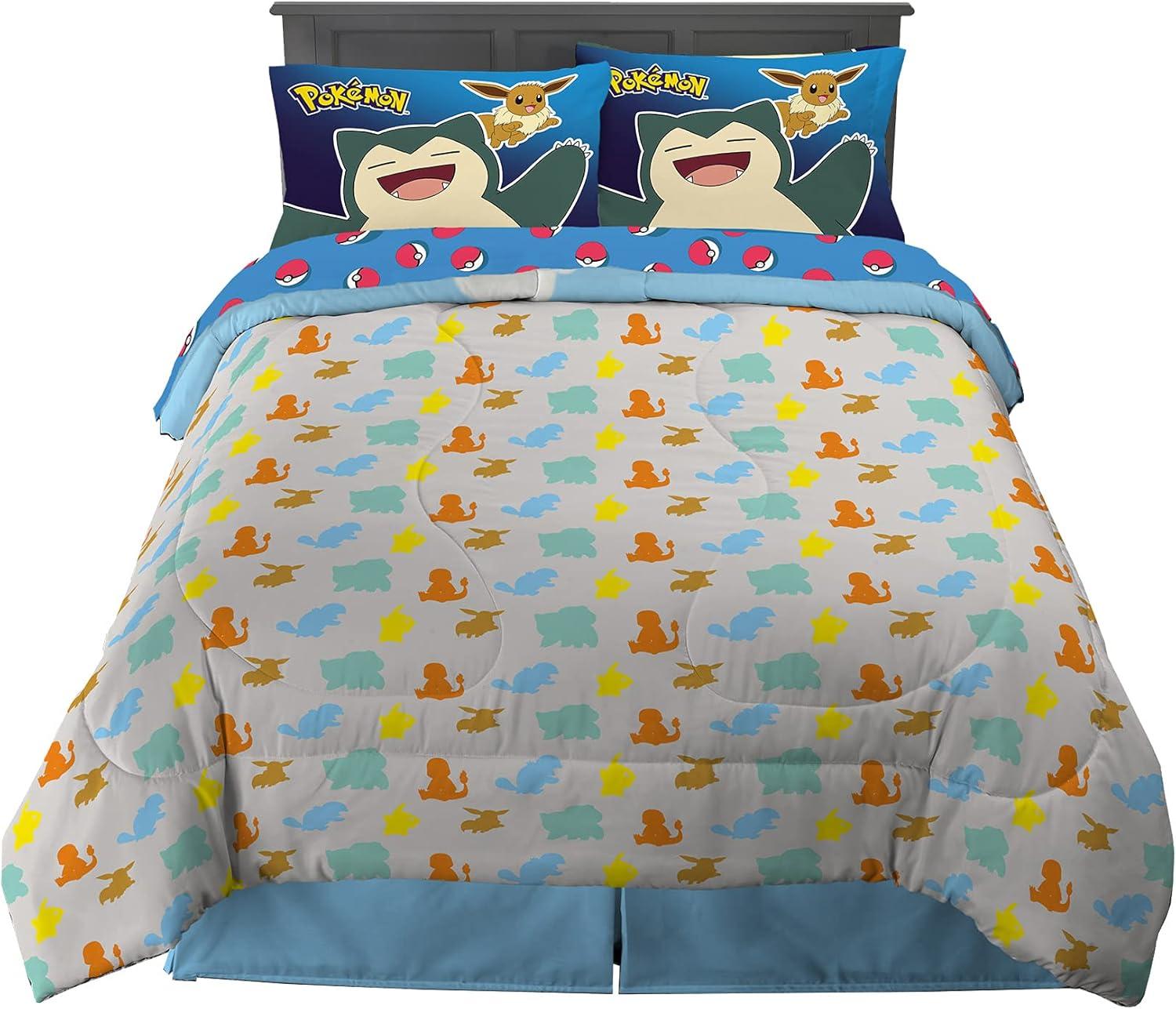 imageThomas amp Friends 4 Piece Toddler Bed Set Super Soft amp Cozy Reversible Microfiber Comforter and Sheets Officially Licensed Product by FrancoPokemon