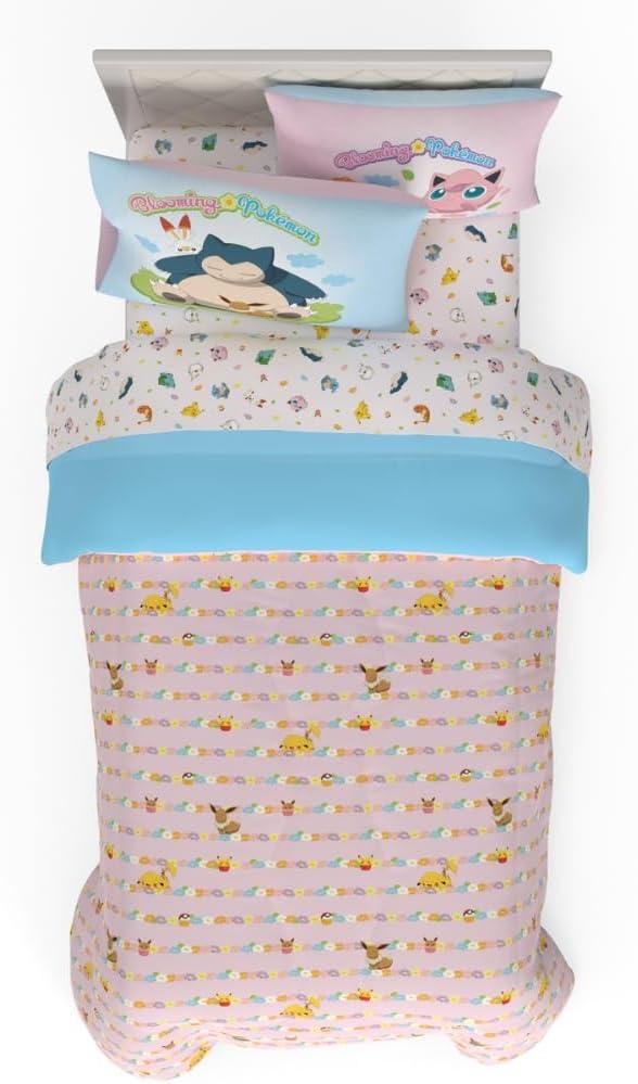 imageThomas amp Friends 4 Piece Toddler Bed Set Super Soft amp Cozy Reversible Microfiber Comforter and Sheets Officially Licensed Product by FrancoPokemon Snorlax