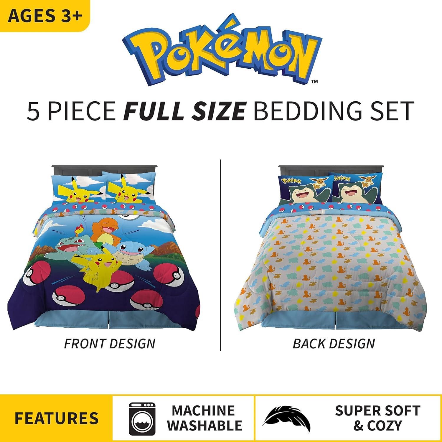 imageThomas amp Friends 4 Piece Toddler Bed Set Super Soft amp Cozy Reversible Microfiber Comforter and Sheets Officially Licensed Product by FrancoPokemon