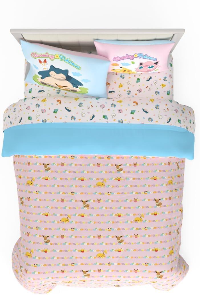 imageThomas amp Friends 4 Piece Toddler Bed Set Super Soft amp Cozy Reversible Microfiber Comforter and Sheets Officially Licensed Product by FrancoPokemon Snorlax