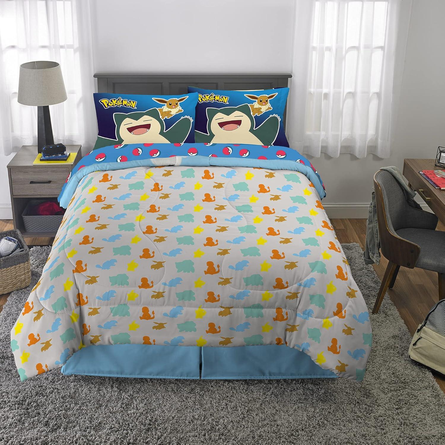 imageThomas amp Friends 4 Piece Toddler Bed Set Super Soft amp Cozy Reversible Microfiber Comforter and Sheets Officially Licensed Product by FrancoPokemon
