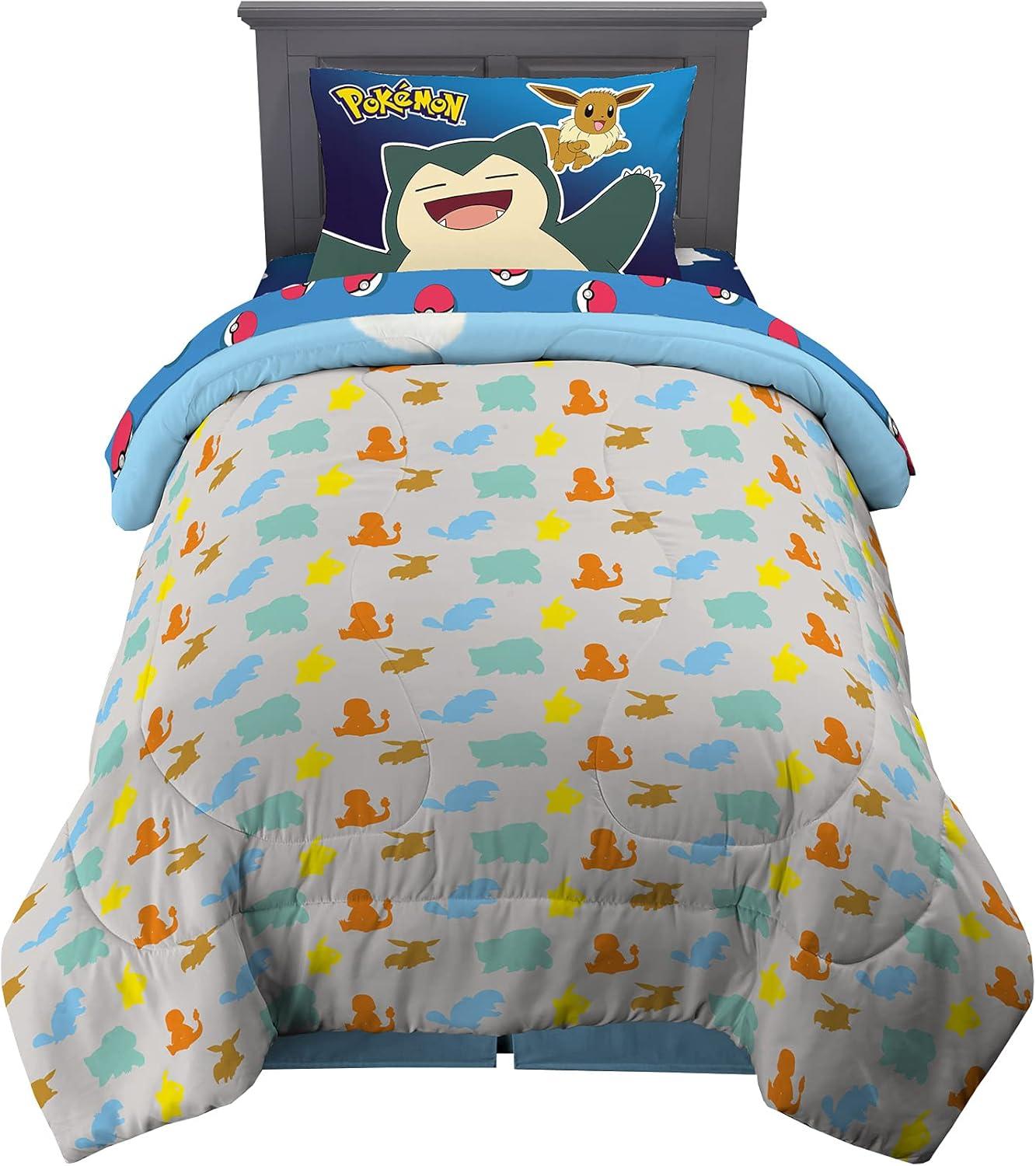 imageThomas amp Friends 4 Piece Toddler Bed Set Super Soft amp Cozy Reversible Microfiber Comforter and Sheets Officially Licensed Product by FrancoPokemon