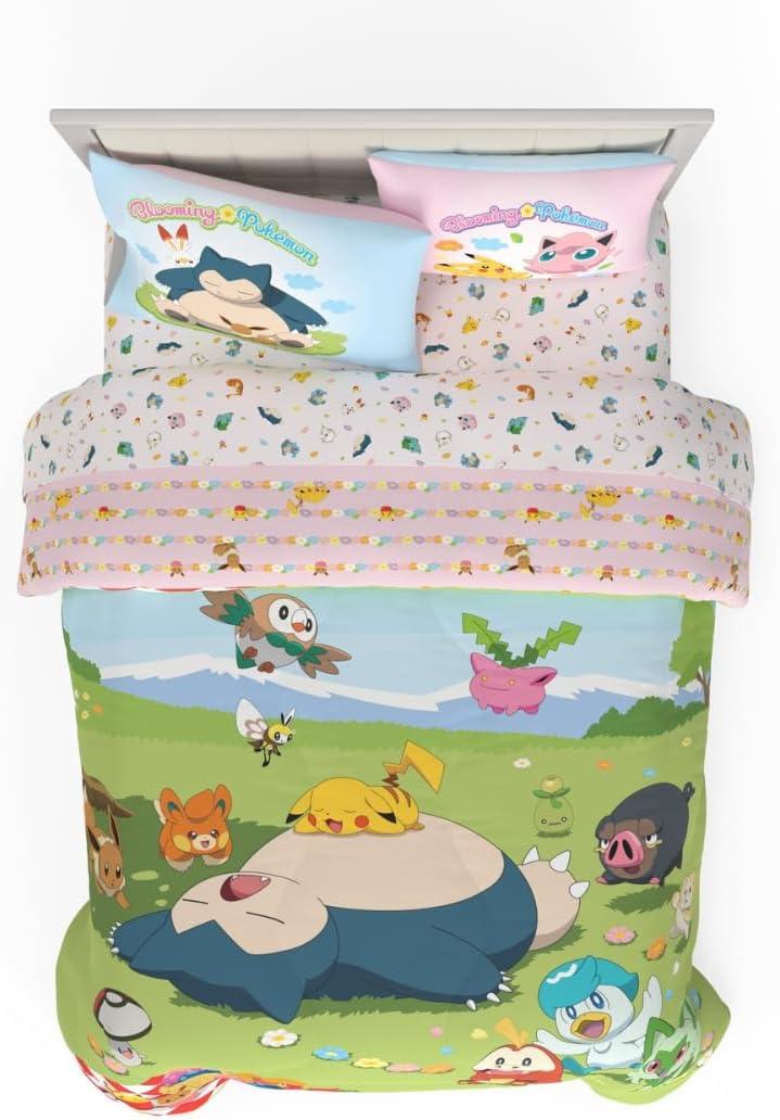 imageThomas amp Friends 4 Piece Toddler Bed Set Super Soft amp Cozy Reversible Microfiber Comforter and Sheets Officially Licensed Product by FrancoPokemon Snorlax