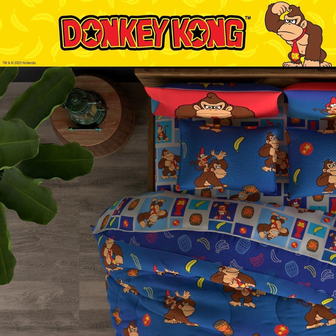 imageThomas amp Friends 4 Piece Toddler Bed Set Super Soft amp Cozy Reversible Microfiber Comforter and Sheets Officially Licensed Product by FrancoRed Donkey Kong