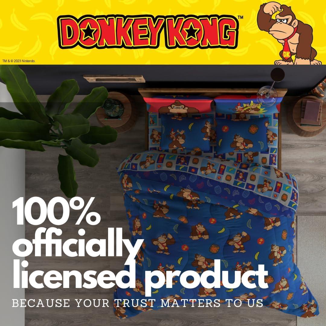 imageThomas amp Friends 4 Piece Toddler Bed Set Super Soft amp Cozy Reversible Microfiber Comforter and Sheets Officially Licensed Product by FrancoRed Donkey Kong