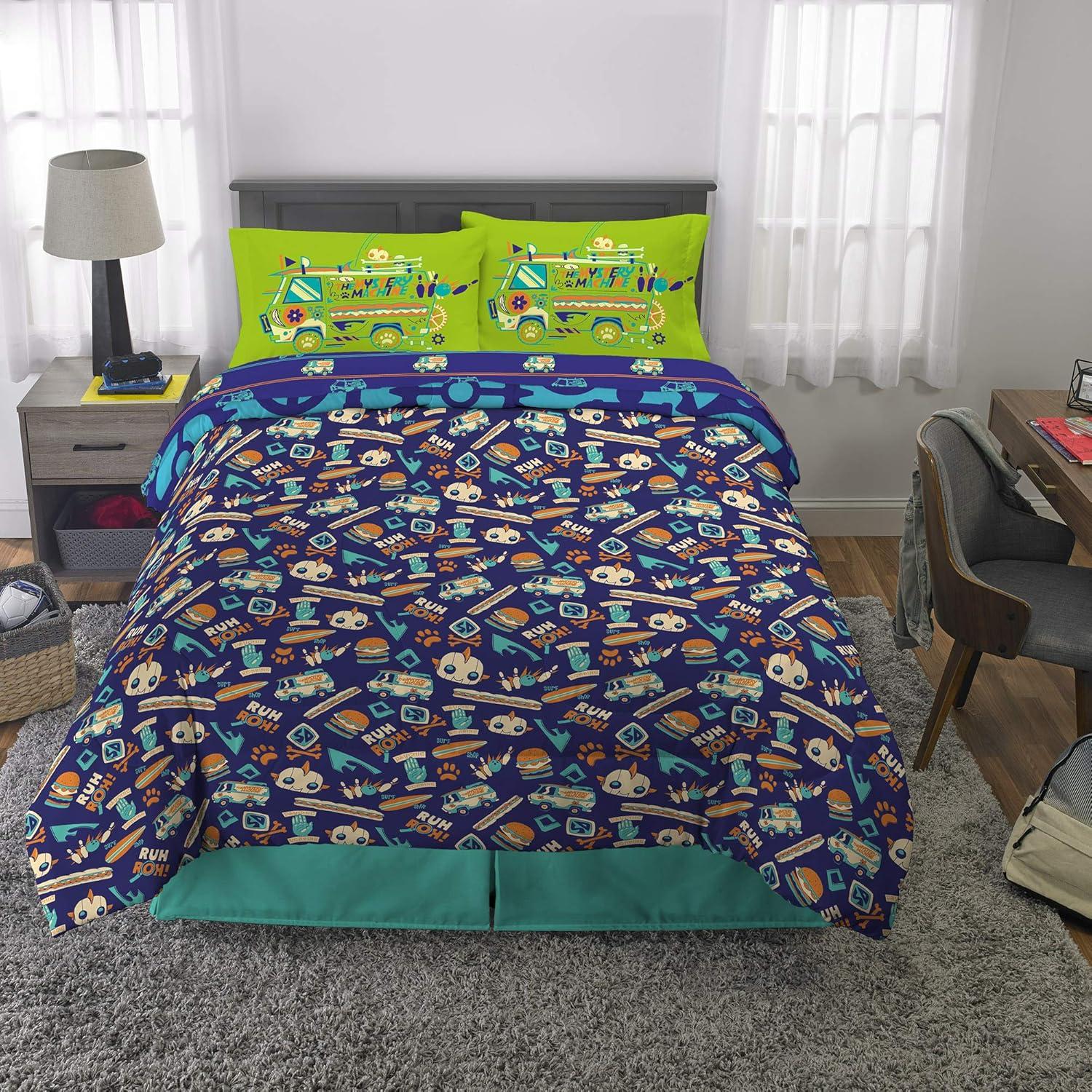 imageThomas amp Friends 4 Piece Toddler Bed Set Super Soft amp Cozy Reversible Microfiber Comforter and Sheets Officially Licensed Product by FrancoScooby Doo