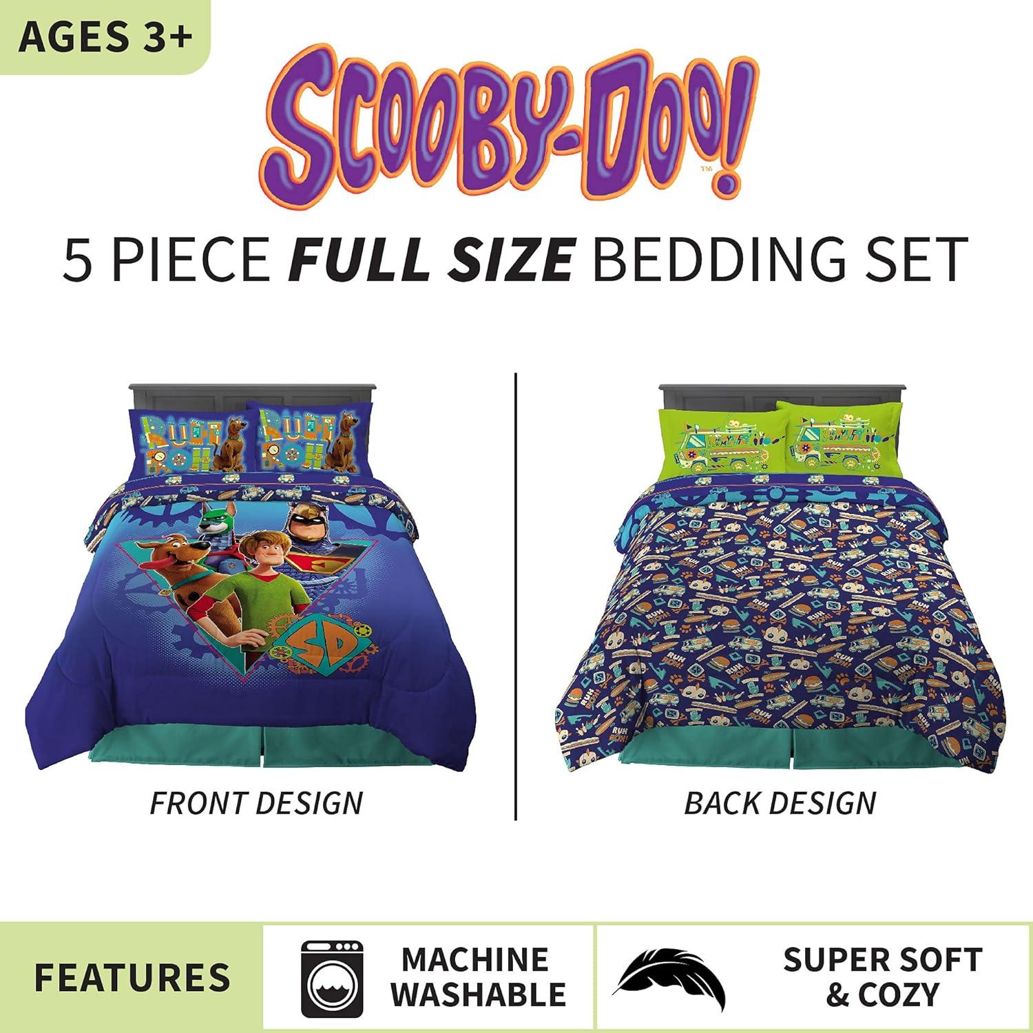 imageThomas amp Friends 4 Piece Toddler Bed Set Super Soft amp Cozy Reversible Microfiber Comforter and Sheets Officially Licensed Product by FrancoScooby Doo