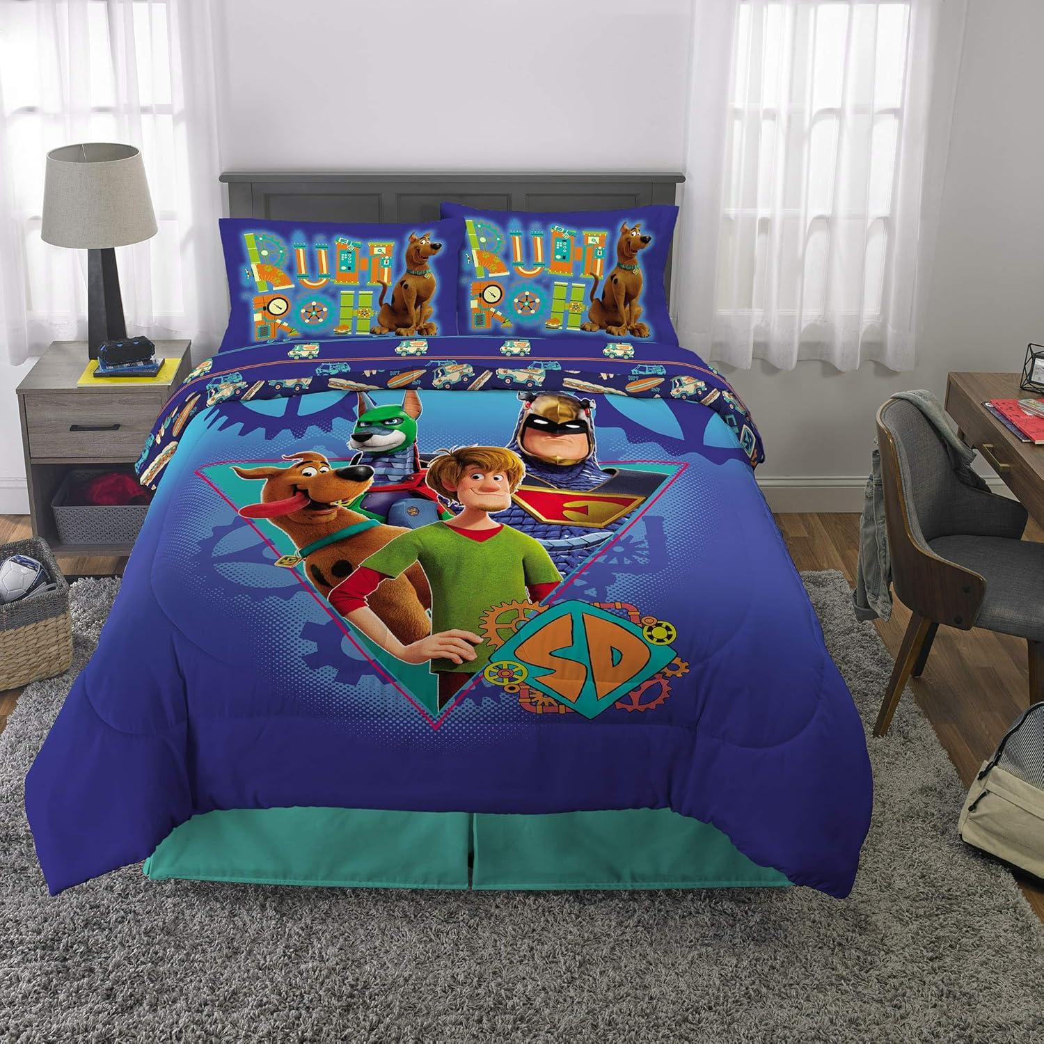 imageThomas amp Friends 4 Piece Toddler Bed Set Super Soft amp Cozy Reversible Microfiber Comforter and Sheets Officially Licensed Product by FrancoScooby Doo