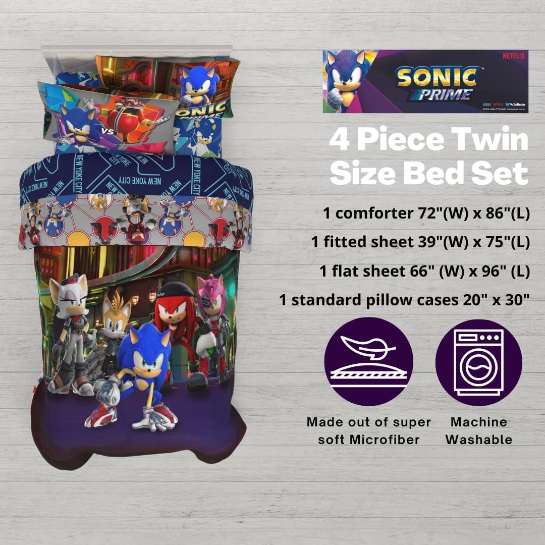 imageThomas amp Friends 4 Piece Toddler Bed Set Super Soft amp Cozy Reversible Microfiber Comforter and Sheets Officially Licensed Product by FrancoSonic Prime