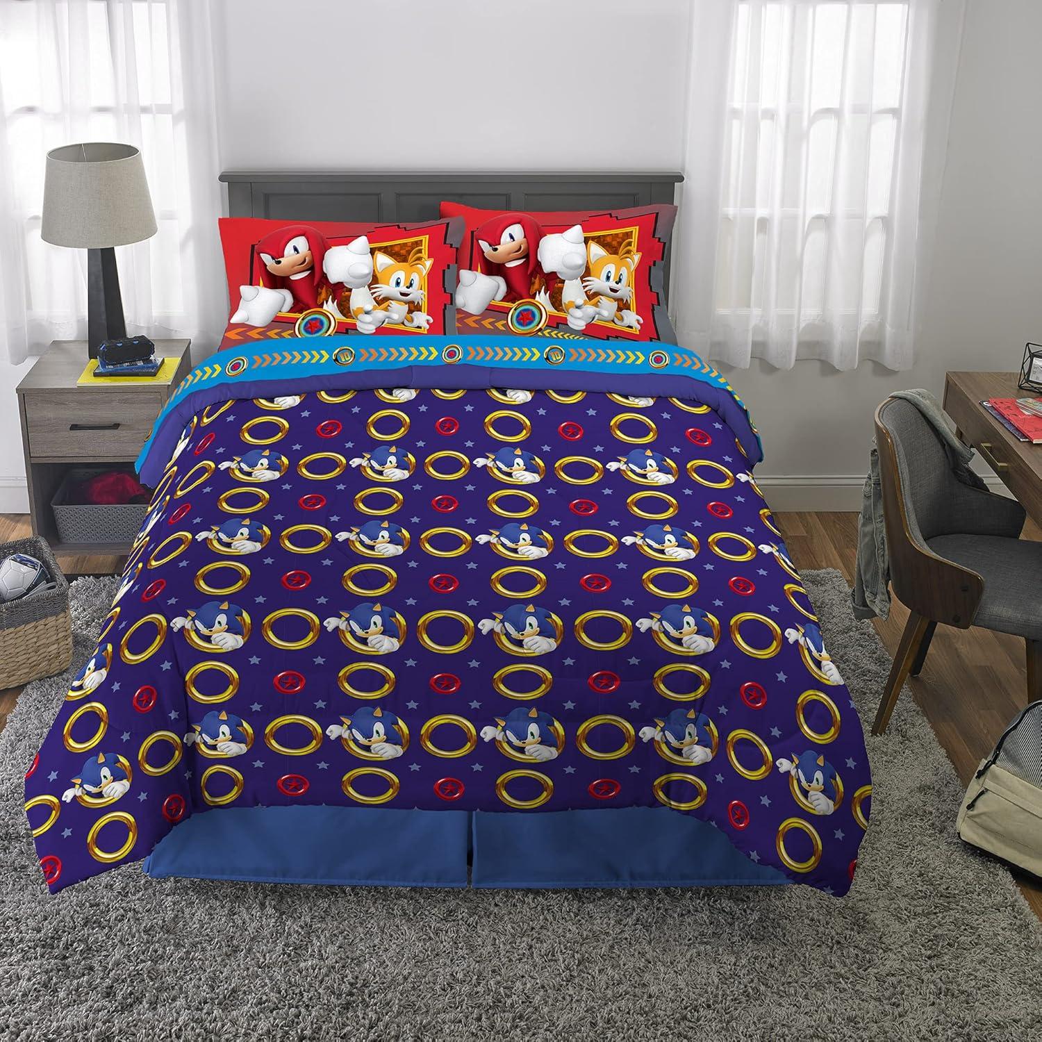 imageThomas amp Friends 4 Piece Toddler Bed Set Super Soft amp Cozy Reversible Microfiber Comforter and Sheets Officially Licensed Product by FrancoSonic