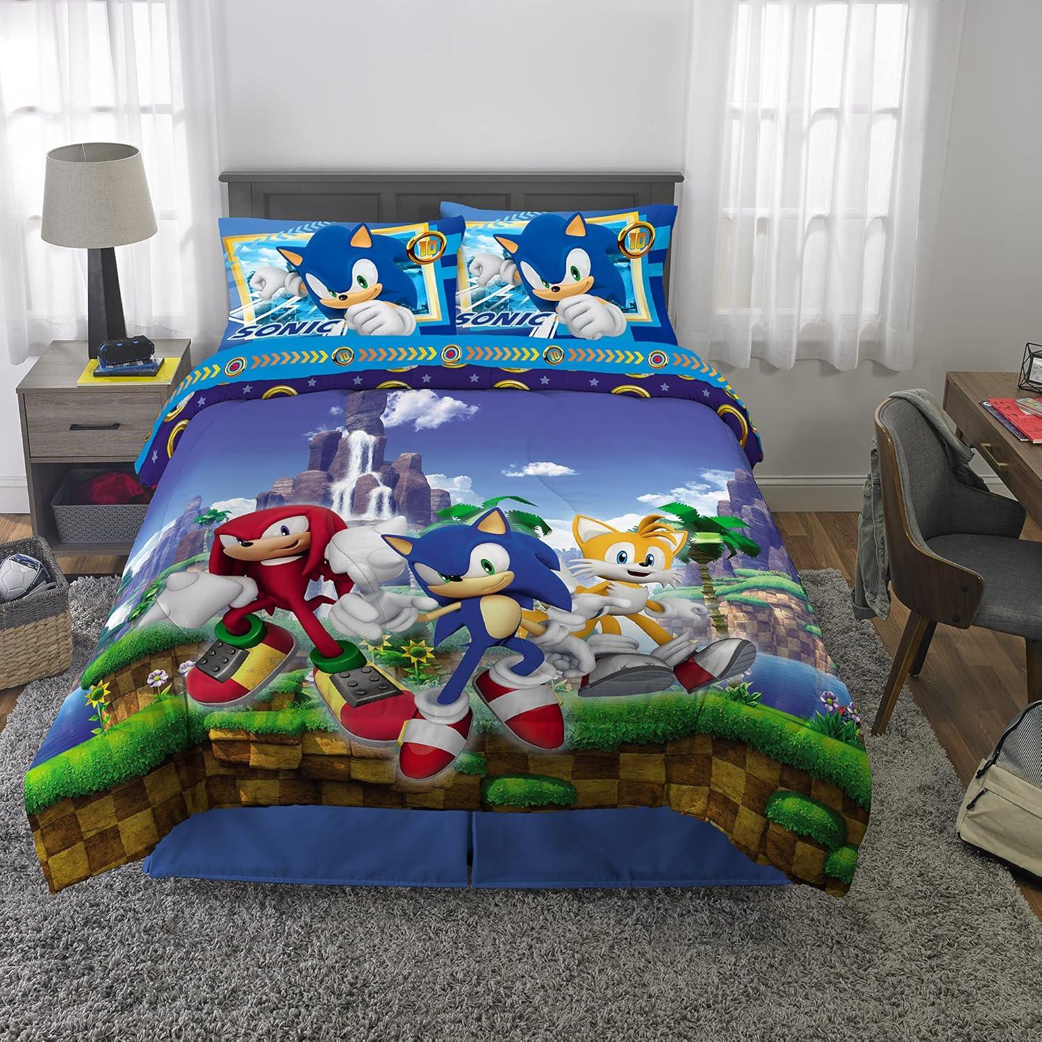 imageThomas amp Friends 4 Piece Toddler Bed Set Super Soft amp Cozy Reversible Microfiber Comforter and Sheets Officially Licensed Product by FrancoSonic