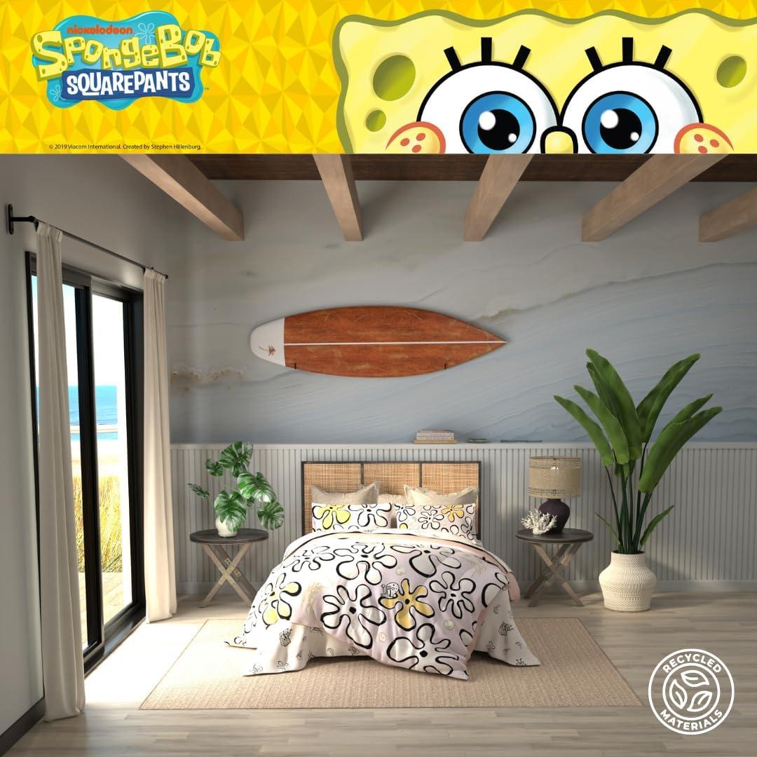 imageThomas amp Friends 4 Piece Toddler Bed Set Super Soft amp Cozy Reversible Microfiber Comforter and Sheets Officially Licensed Product by FrancoSpongebob Squarepants