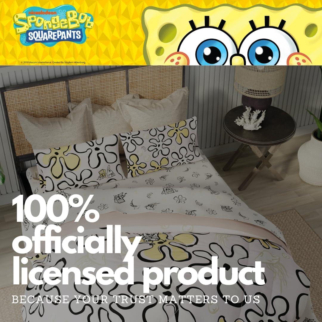 imageThomas amp Friends 4 Piece Toddler Bed Set Super Soft amp Cozy Reversible Microfiber Comforter and Sheets Officially Licensed Product by FrancoSpongebob Squarepants