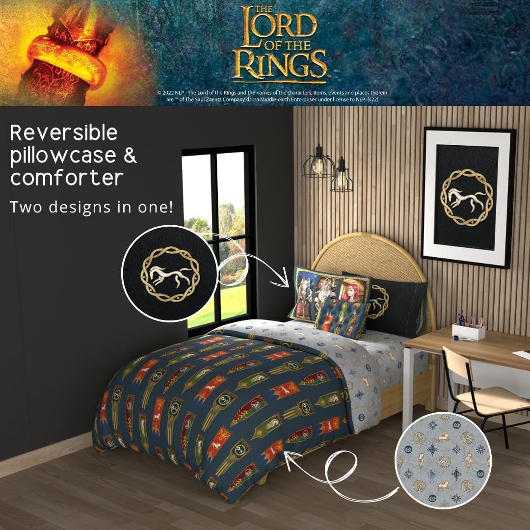 imageThomas amp Friends 4 Piece Toddler Bed Set Super Soft amp Cozy Reversible Microfiber Comforter and Sheets Officially Licensed Product by FrancoThe Lord of the Rings the War of the Rohirrim