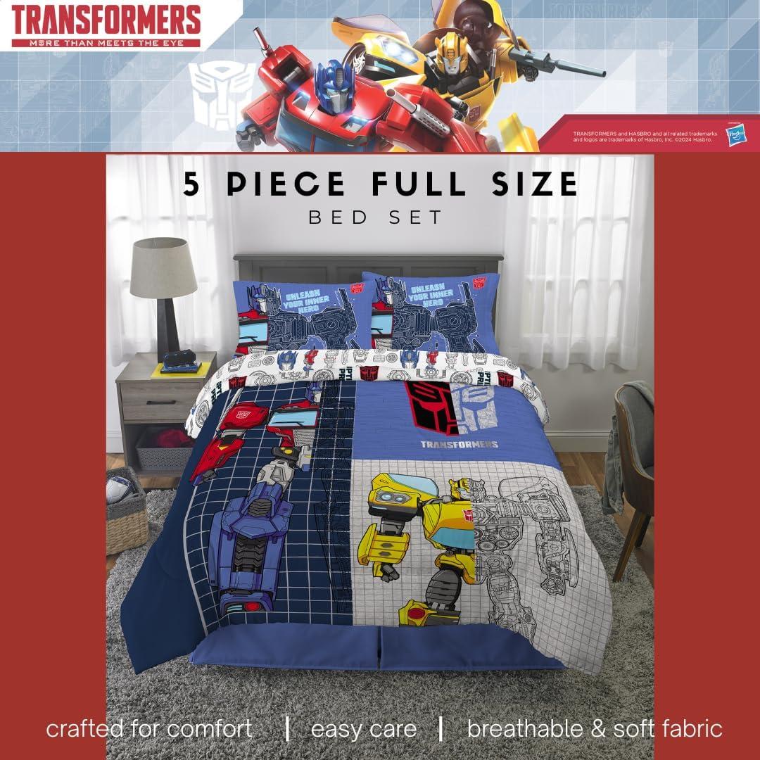 imageThomas amp Friends 4 Piece Toddler Bed Set Super Soft amp Cozy Reversible Microfiber Comforter and Sheets Officially Licensed Product by FrancoTransformers Universe Battle