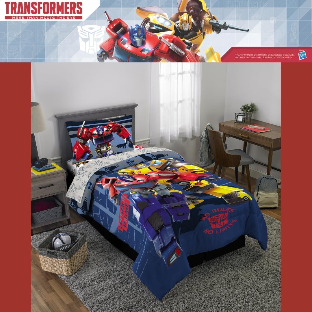 imageThomas amp Friends 4 Piece Toddler Bed Set Super Soft amp Cozy Reversible Microfiber Comforter and Sheets Officially Licensed Product by FrancoTransformers Robot Moves
