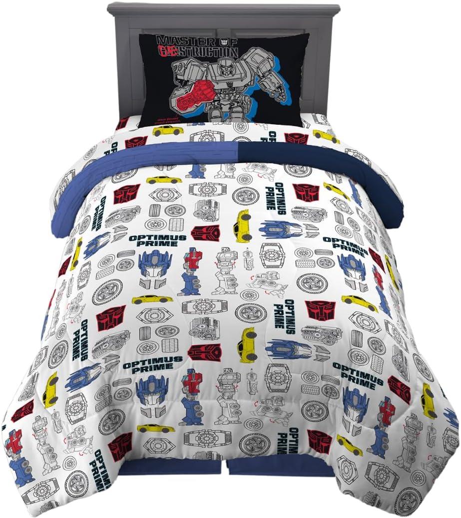 imageThomas amp Friends 4 Piece Toddler Bed Set Super Soft amp Cozy Reversible Microfiber Comforter and Sheets Officially Licensed Product by FrancoTransformers Universe Battle