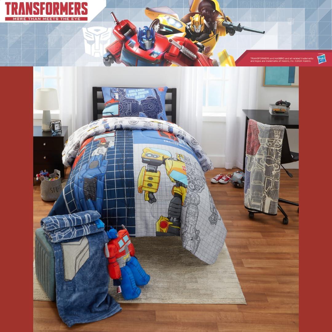 imageThomas amp Friends 4 Piece Toddler Bed Set Super Soft amp Cozy Reversible Microfiber Comforter and Sheets Officially Licensed Product by FrancoTransformers Universe Battle
