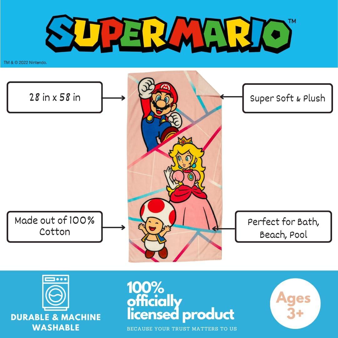 imageThomas amp Friends Kids Super Soft Cotton BathPoolBeach Towel 58 in x 28 in by FrancoSuper Mario Girl