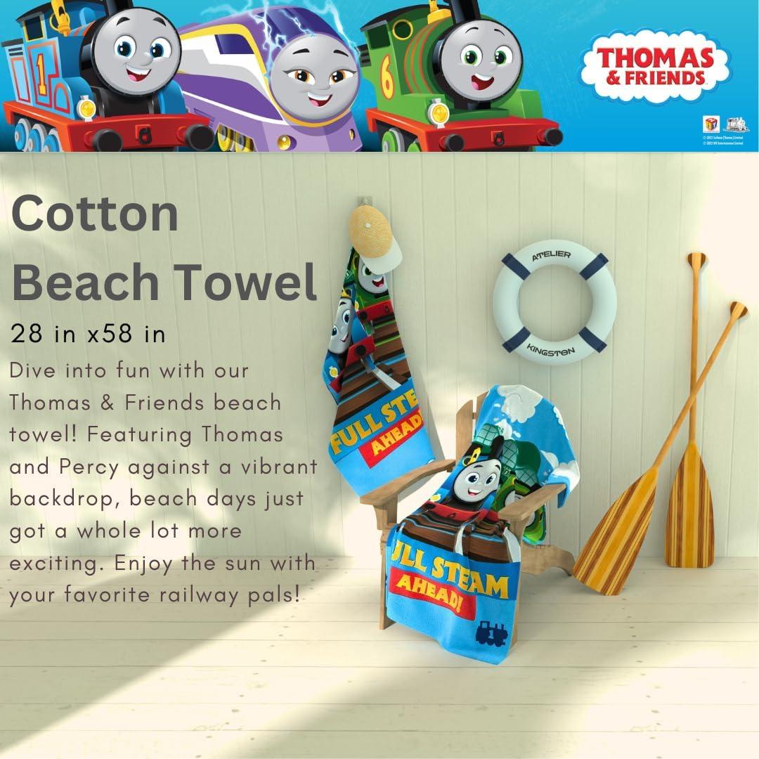 imageThomas amp Friends Kids Super Soft Cotton BathPoolBeach Towel 58 in x 28 in by FrancoThomas Friends