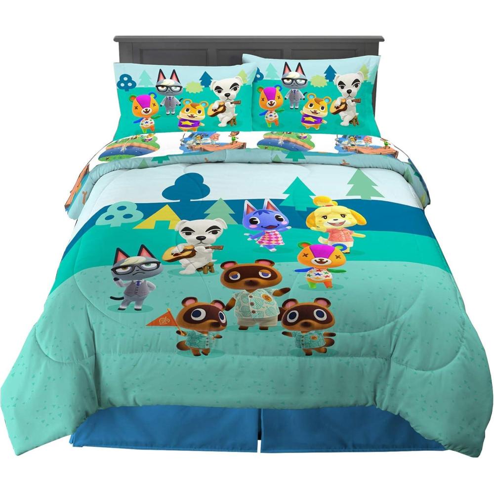 imageThomas amp Friends 4 Piece Toddler Bed Set Super Soft amp Cozy Reversible Microfiber Comforter and Sheets Officially Licensed Product by FrancoAnimal Crossing