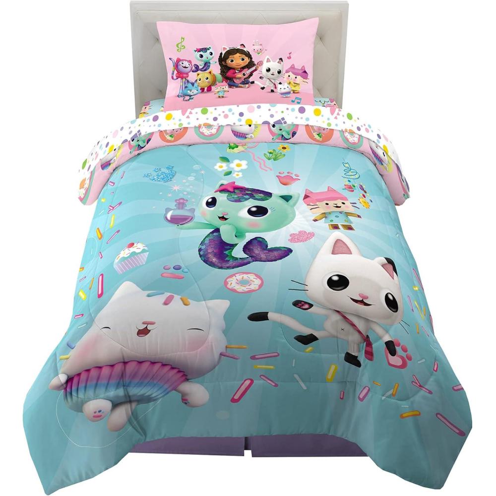 imageThomas amp Friends 4 Piece Toddler Bed Set Super Soft amp Cozy Reversible Microfiber Comforter and Sheets Officially Licensed Product by FrancoGabbys Dollhouse
