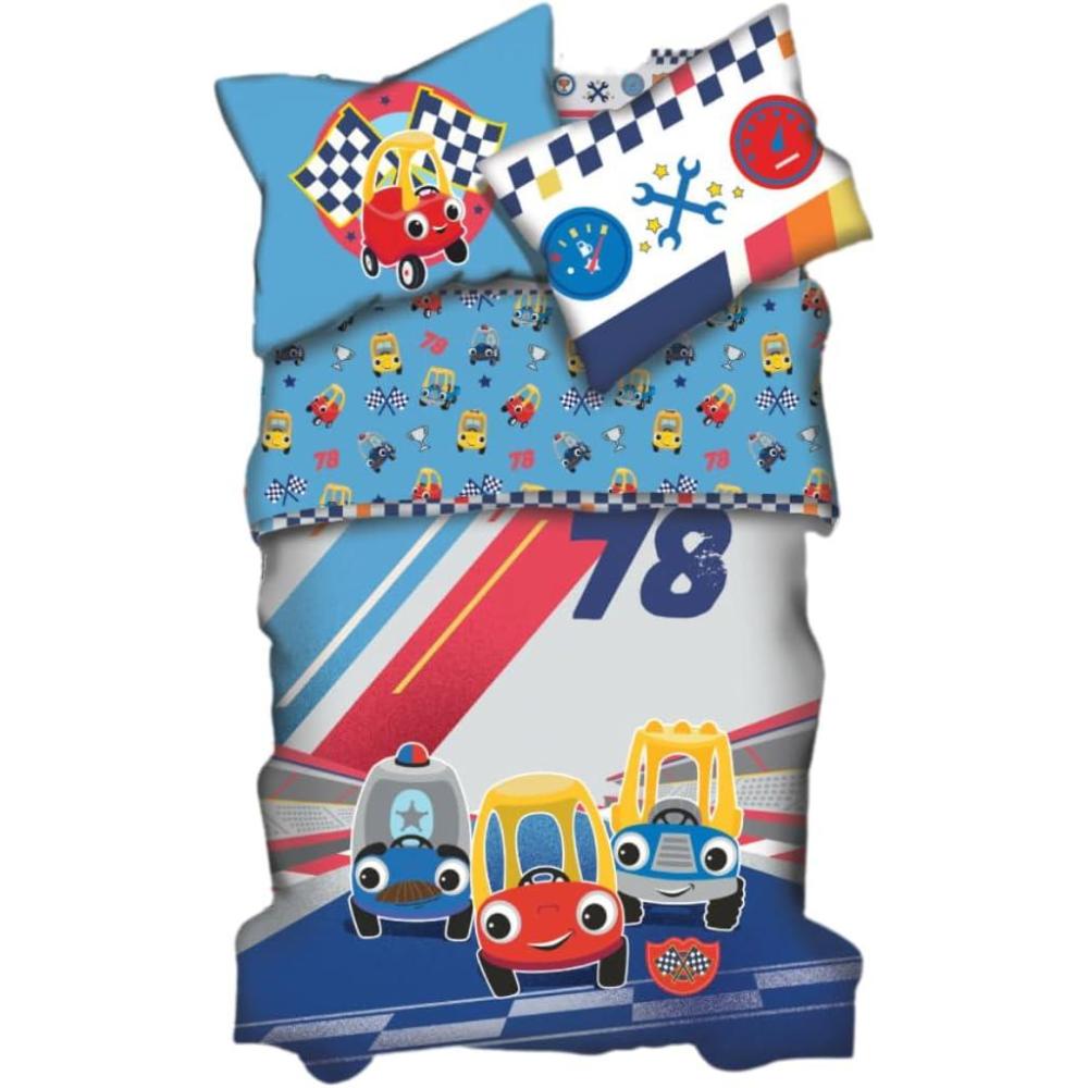 imageThomas amp Friends 4 Piece Toddler Bed Set Super Soft amp Cozy Reversible Microfiber Comforter and Sheets Officially Licensed Product by FrancoLittle Tikes