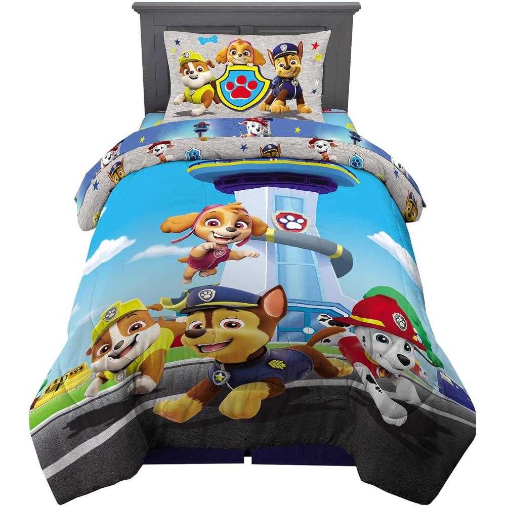 imageThomas amp Friends 4 Piece Toddler Bed Set Super Soft amp Cozy Reversible Microfiber Comforter and Sheets Officially Licensed Product by FrancoPaw Patrol
