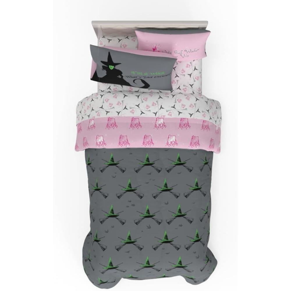 imageThomas amp Friends 4 Piece Toddler Bed Set Super Soft amp Cozy Reversible Microfiber Comforter and Sheets Officially Licensed Product by FrancoPink Green the Wizard of Oz