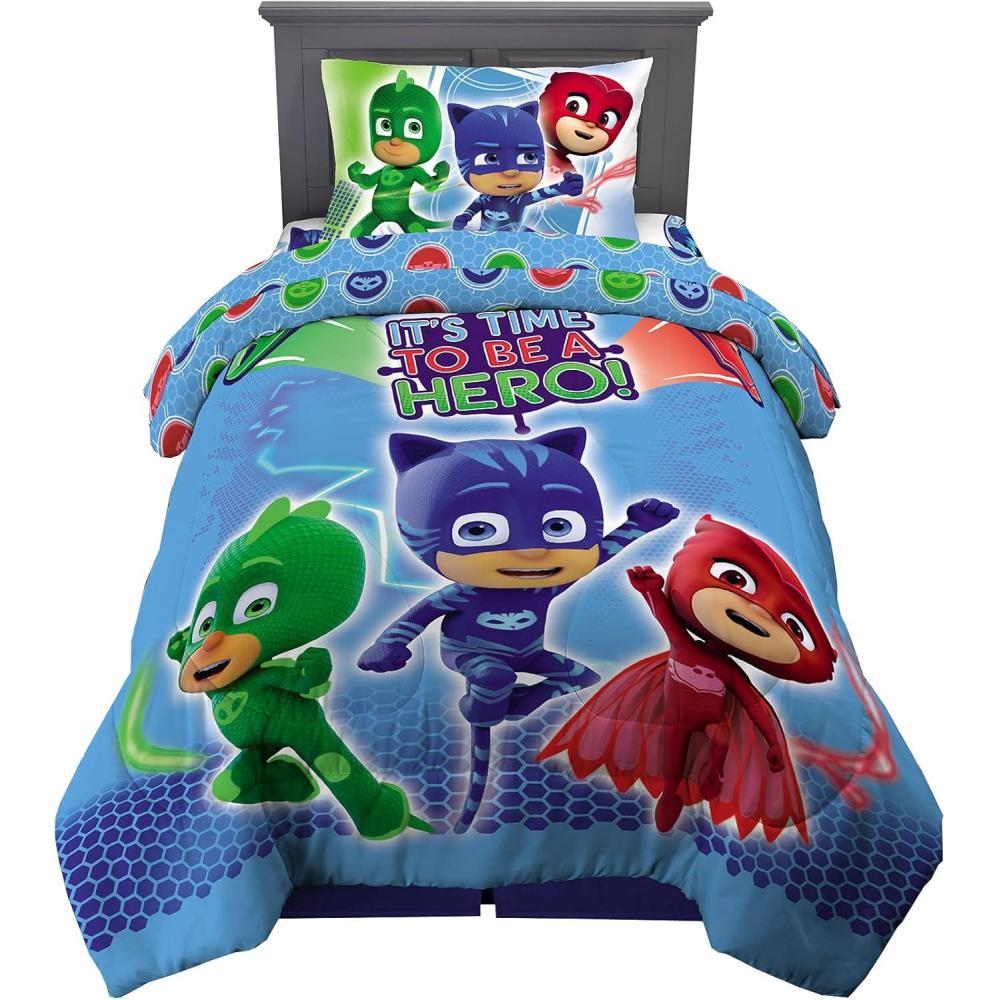 imageThomas amp Friends 4 Piece Toddler Bed Set Super Soft amp Cozy Reversible Microfiber Comforter and Sheets Officially Licensed Product by FrancoPj Masks